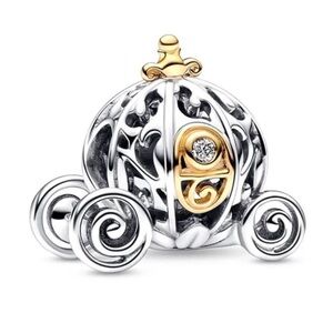 Cinderella Silver and Gold Carriage charm
